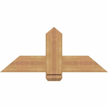 Ekena Millwork Eugene Smooth Timber Gable Bracket, Western Red Cedar, 36"W x 15"H x 1 1/2"D x 5 1/2"F, 10/12 Pitch GBW036X15X0206EUG00SWR